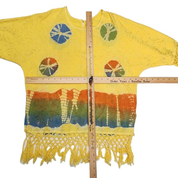 Two Piece Beach Tunic Skirt Size Medium Coastal Grandma Summer Boho *flaws - Picture 10 of 16